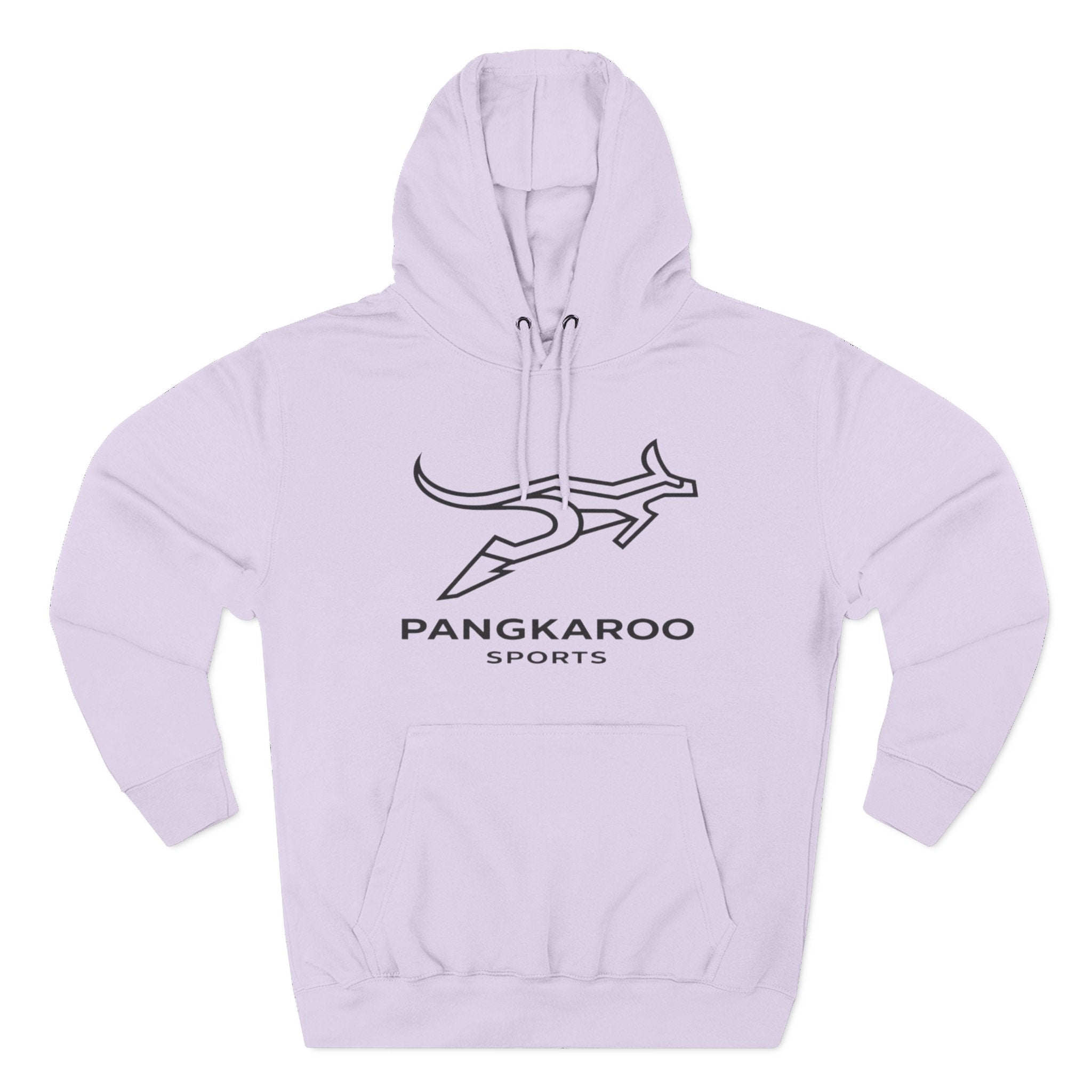 Pangkaroo Logo Hoodie — Minimalist Three-Panel Fleece Pullover
