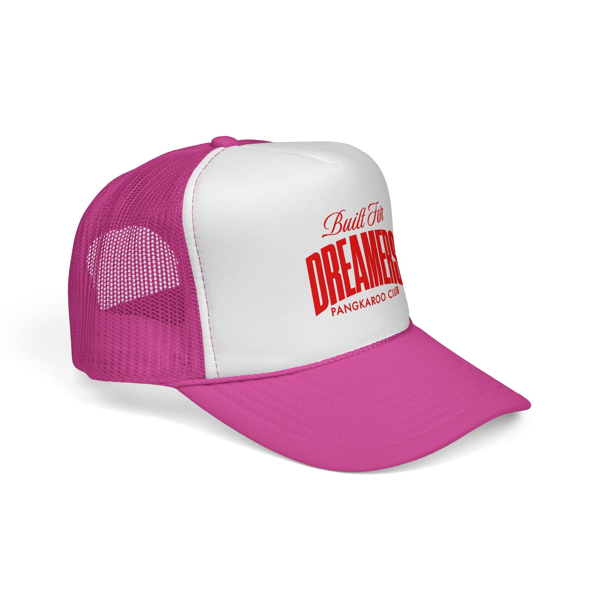 Built For Dreamers Trucker Cap | Retro Script Red Logo