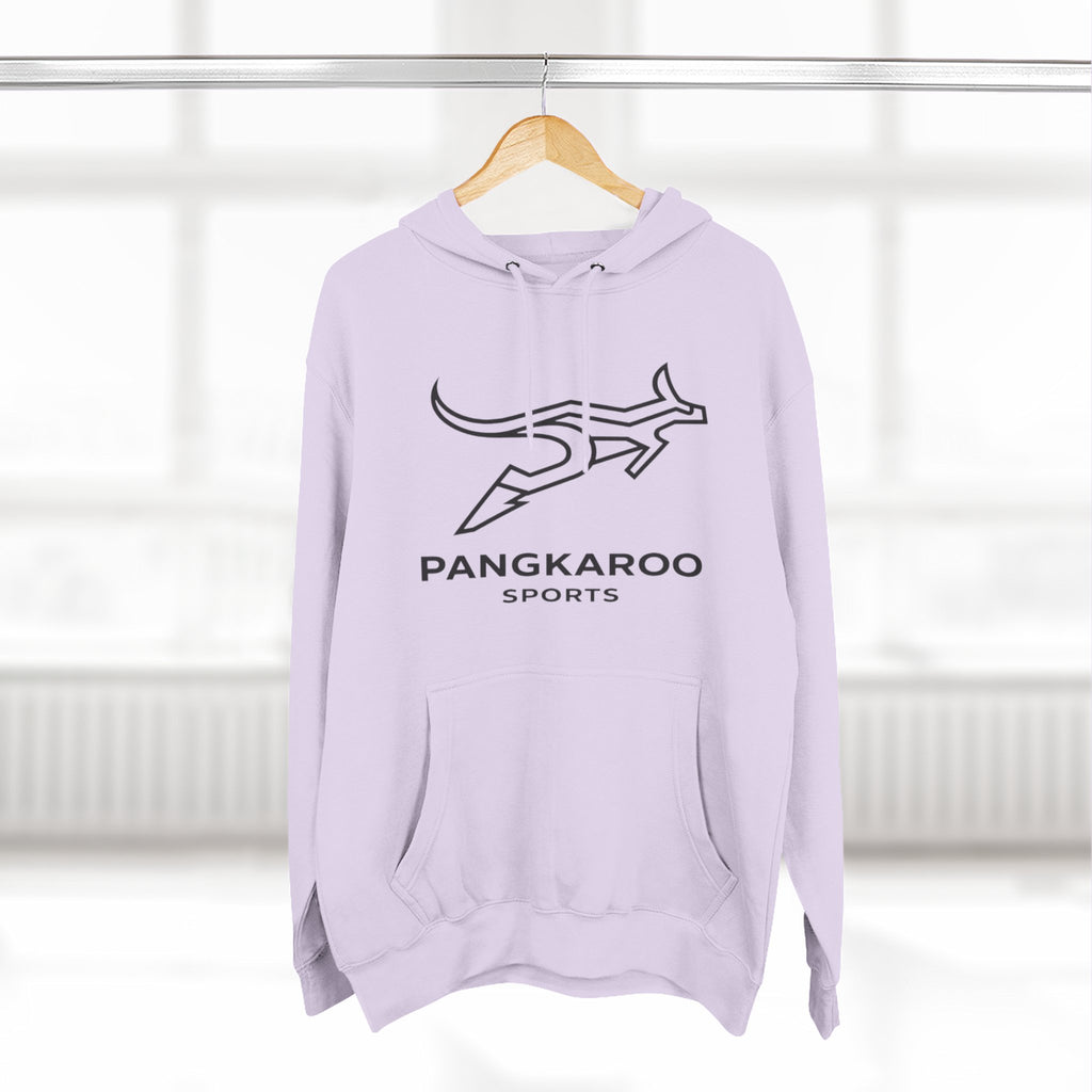 Pangkaroo Logo Hoodie — Minimalist Three-Panel Fleece Pullover