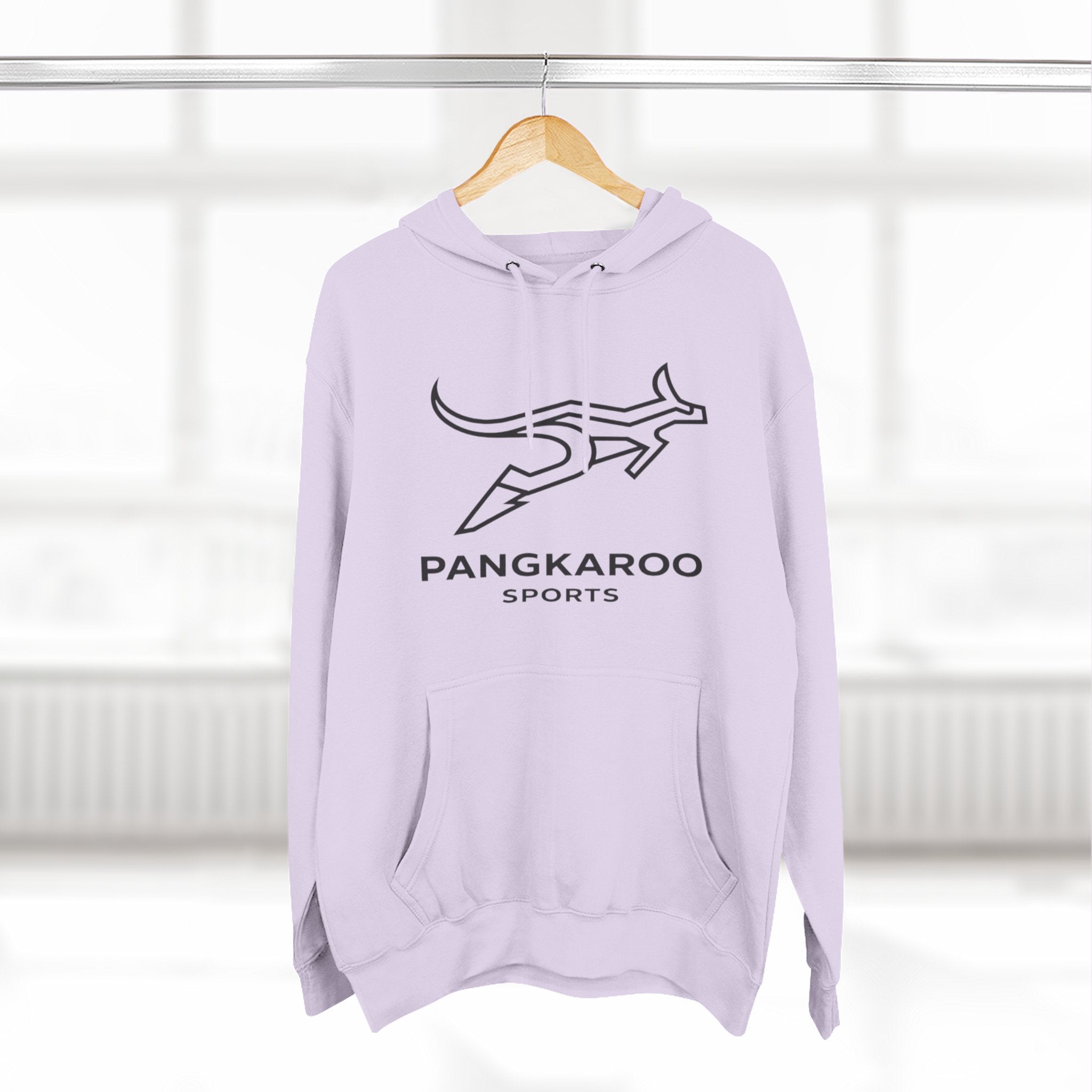 Pangkaroo Logo Hoodie — Minimalist Three-Panel Fleece Pullover