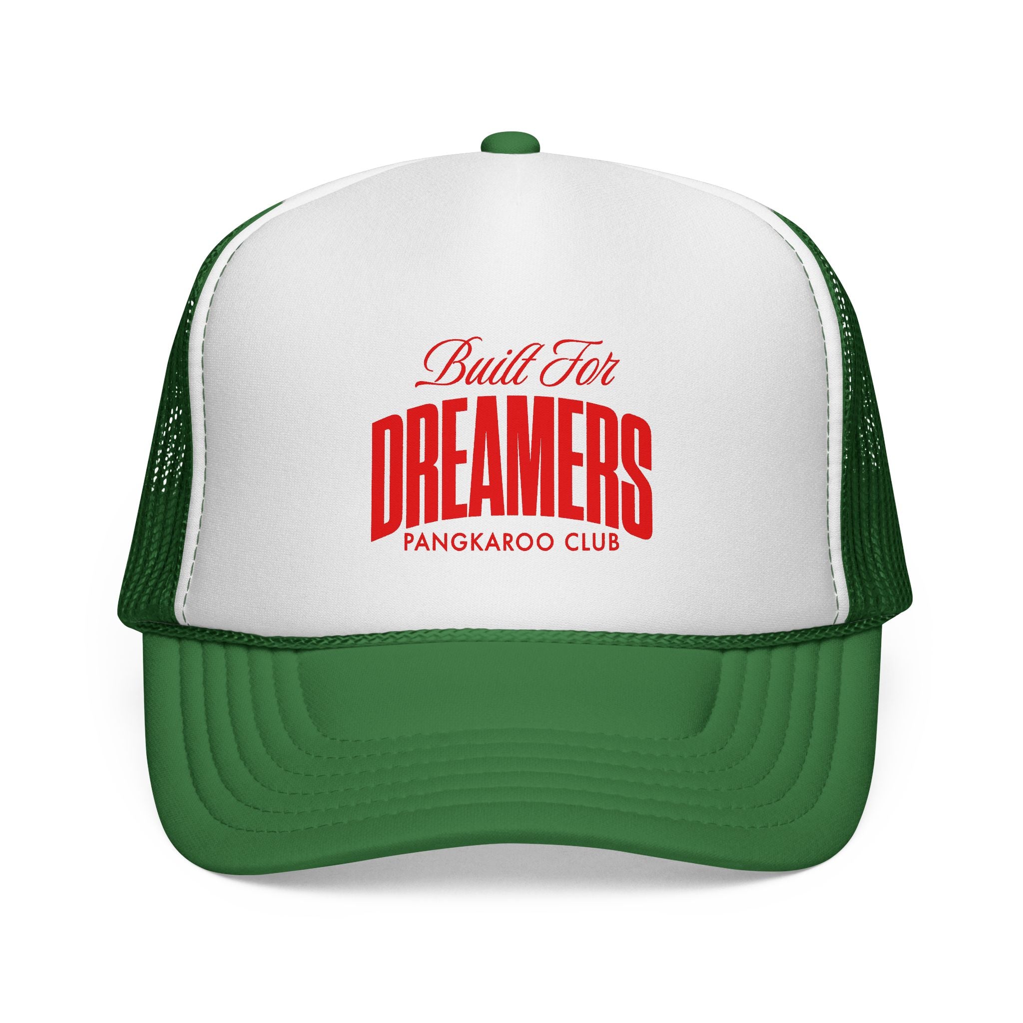 Built For Dreamers Trucker Cap | Retro Script Red Logo