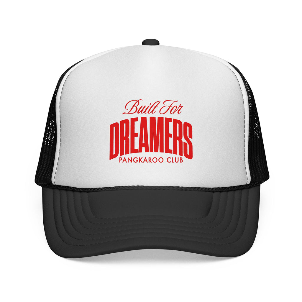 Built For Dreamers Trucker Cap | Retro Script Red Logo