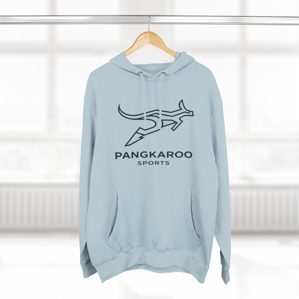 Pangkaroo Logo Hoodie — Minimalist Three-Panel Fleece Pullover