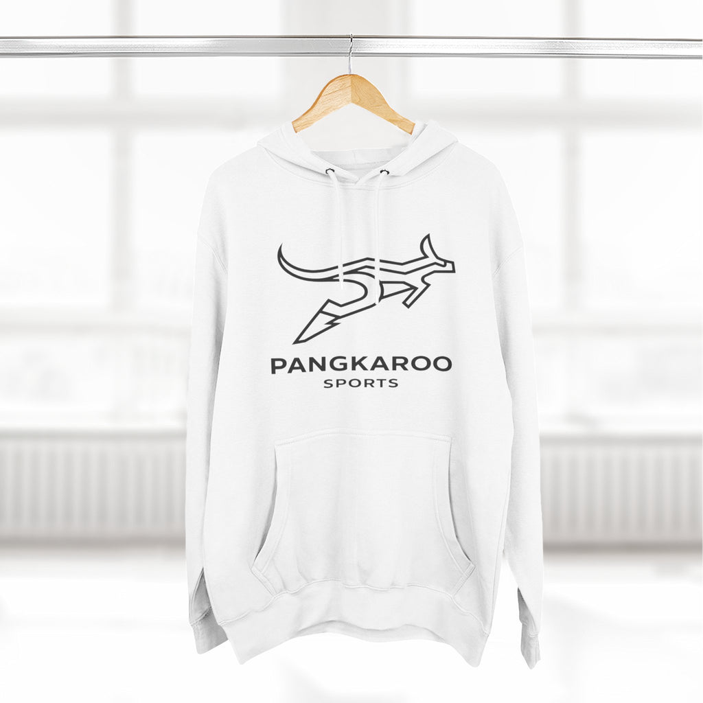 Pangkaroo Logo Hoodie — Minimalist Three-Panel Fleece Pullover