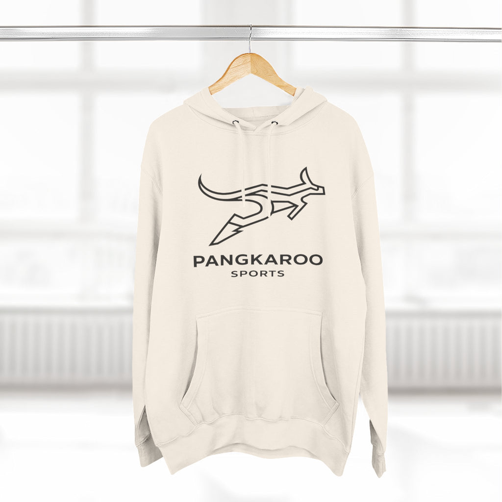 Pangkaroo Logo Hoodie — Minimalist Three-Panel Fleece Pullover