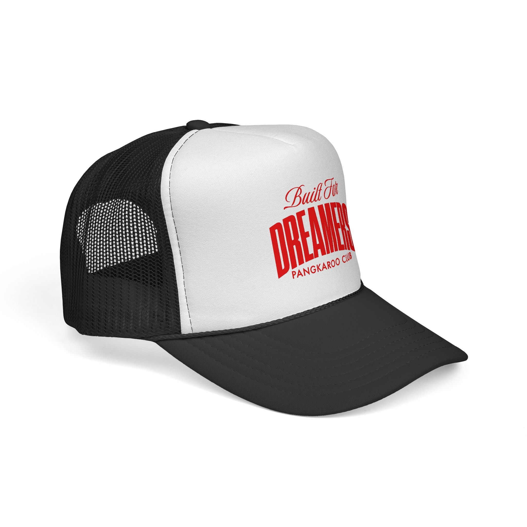 Built For Dreamers Trucker Cap | Retro Script Red Logo