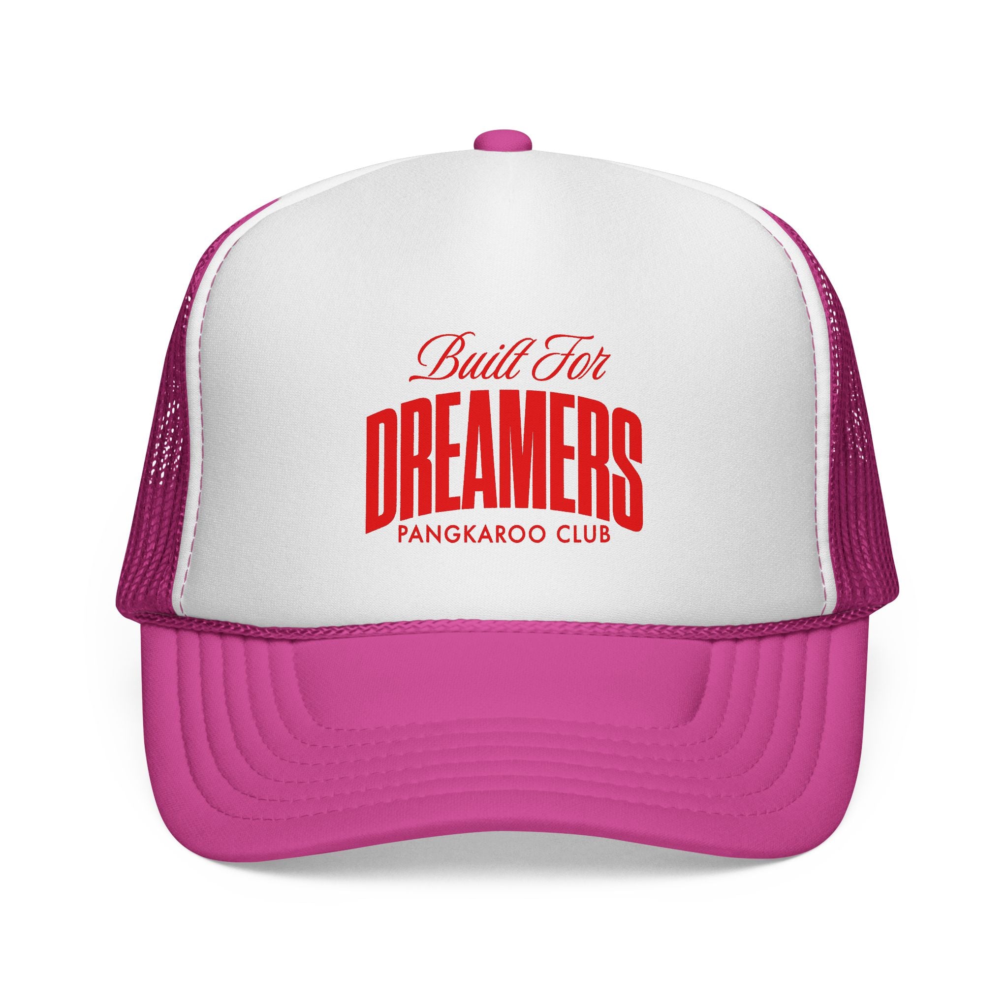 Built For Dreamers Trucker Cap | Retro Script Red Logo