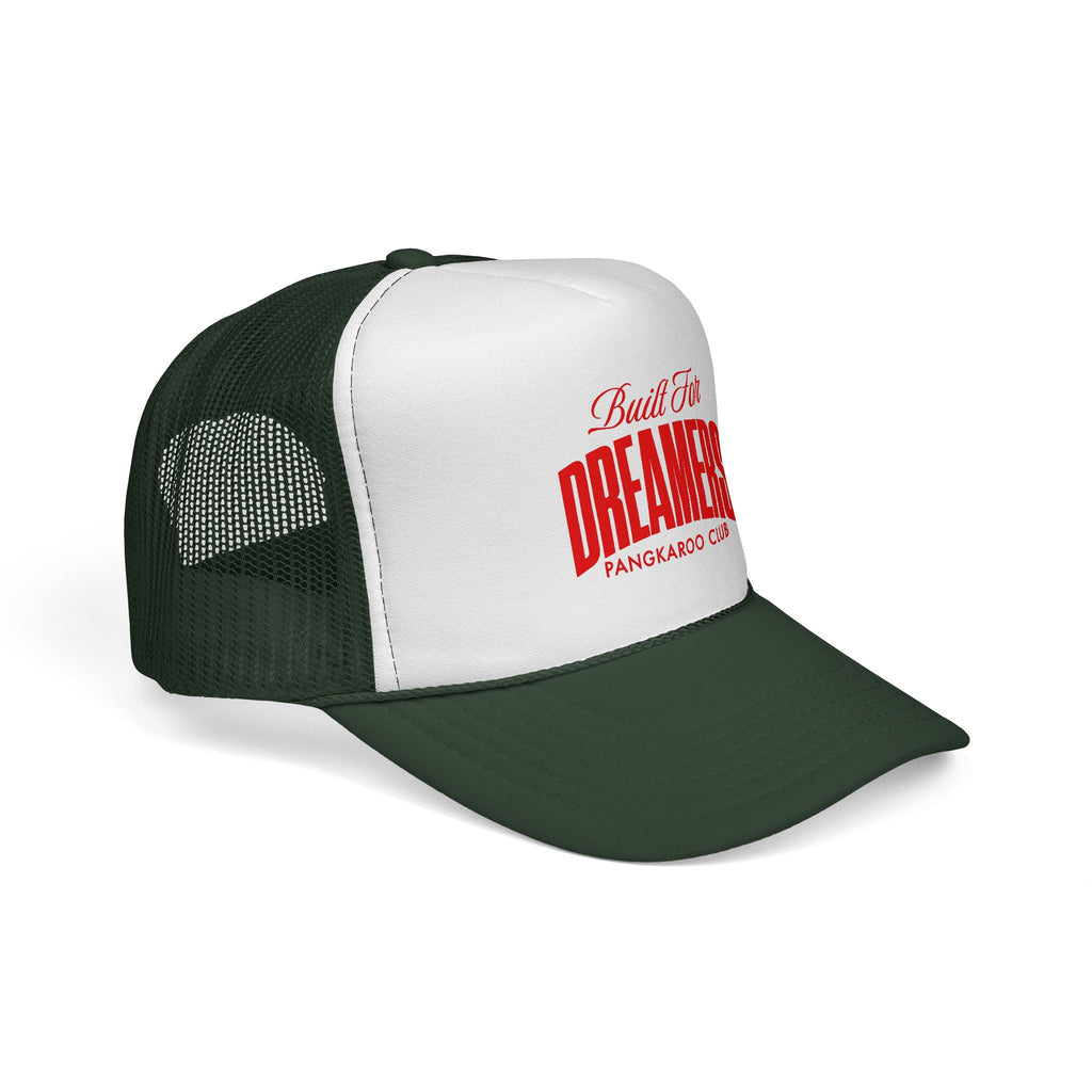 Built For Dreamers Trucker Cap | Retro Script Red Logo