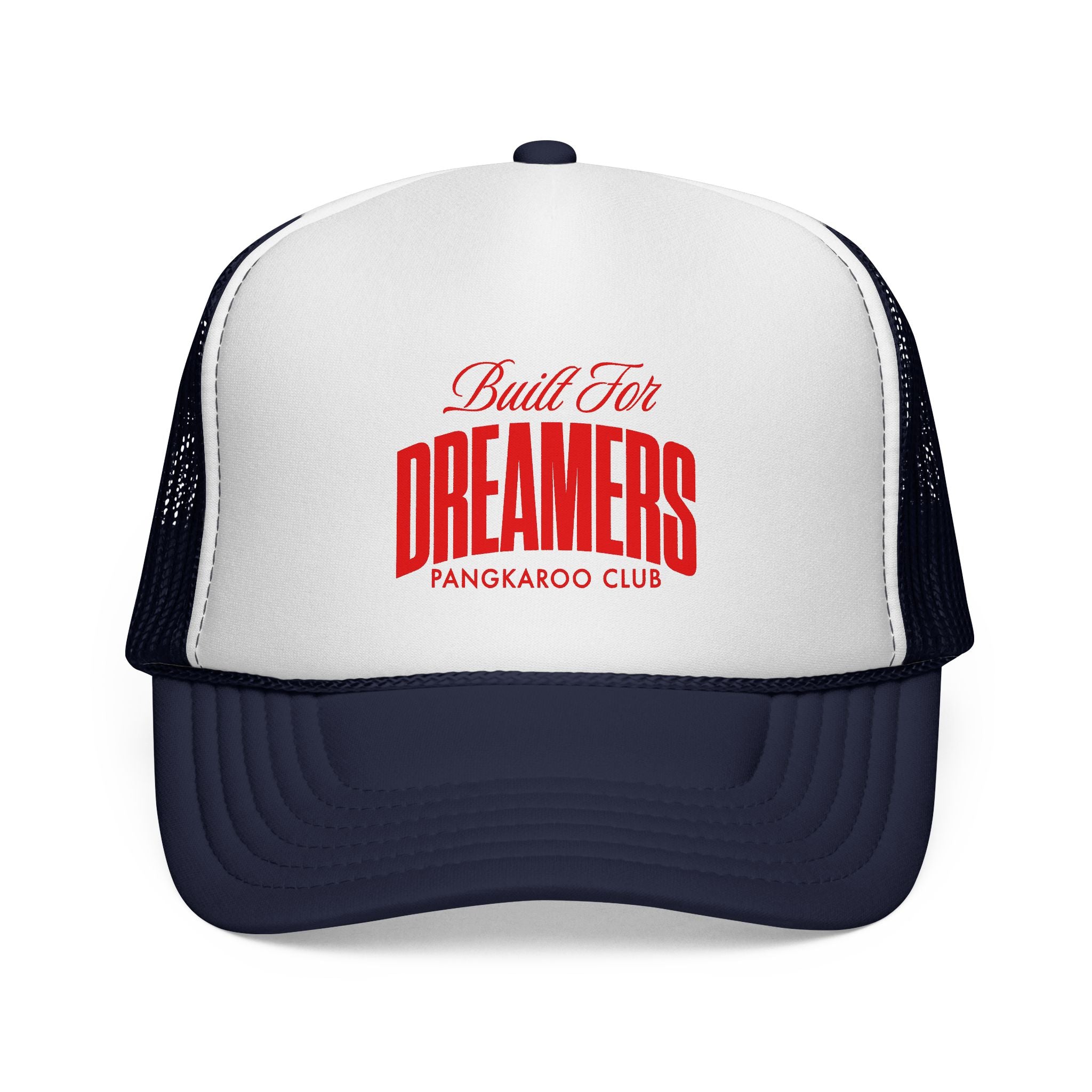 Built For Dreamers Trucker Cap | Retro Script Red Logo