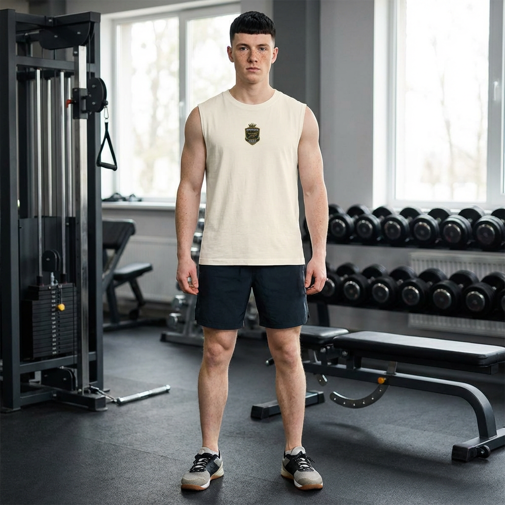 Crown Crest Muscle Tank — Vintage Shield Logo