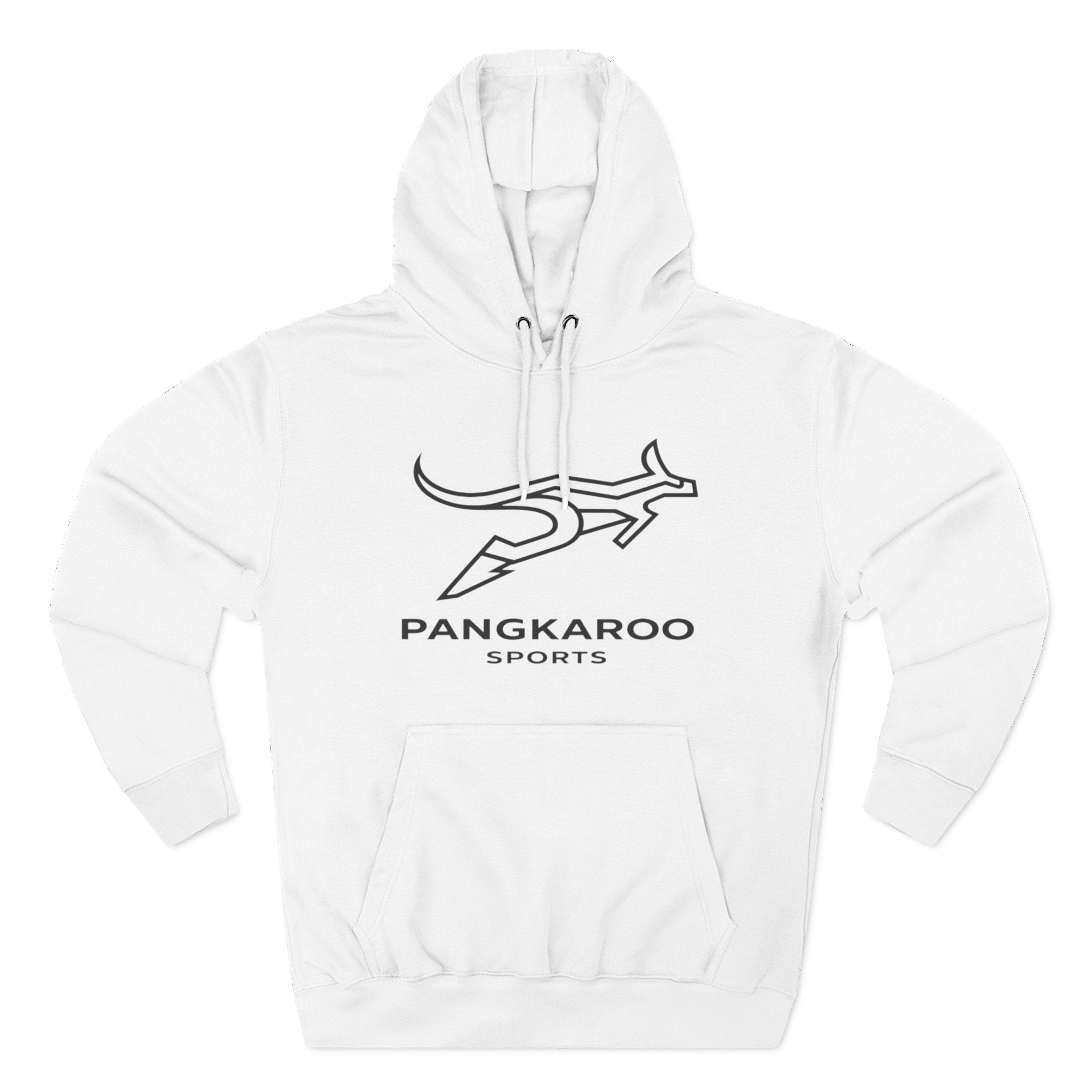 Pangkaroo Logo Hoodie — Minimalist Three-Panel Fleece Pullover