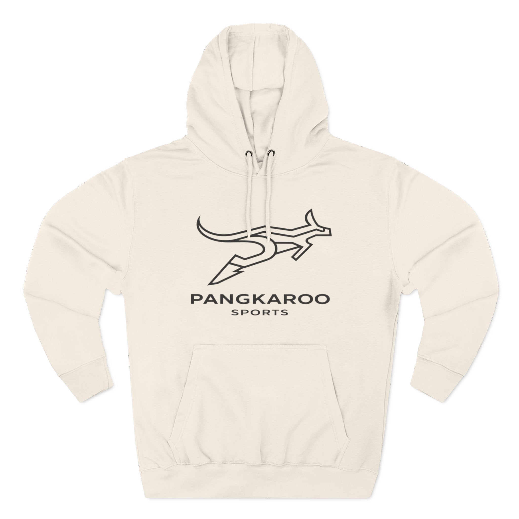 Pangkaroo Logo Hoodie — Minimalist Three-Panel Fleece Pullover