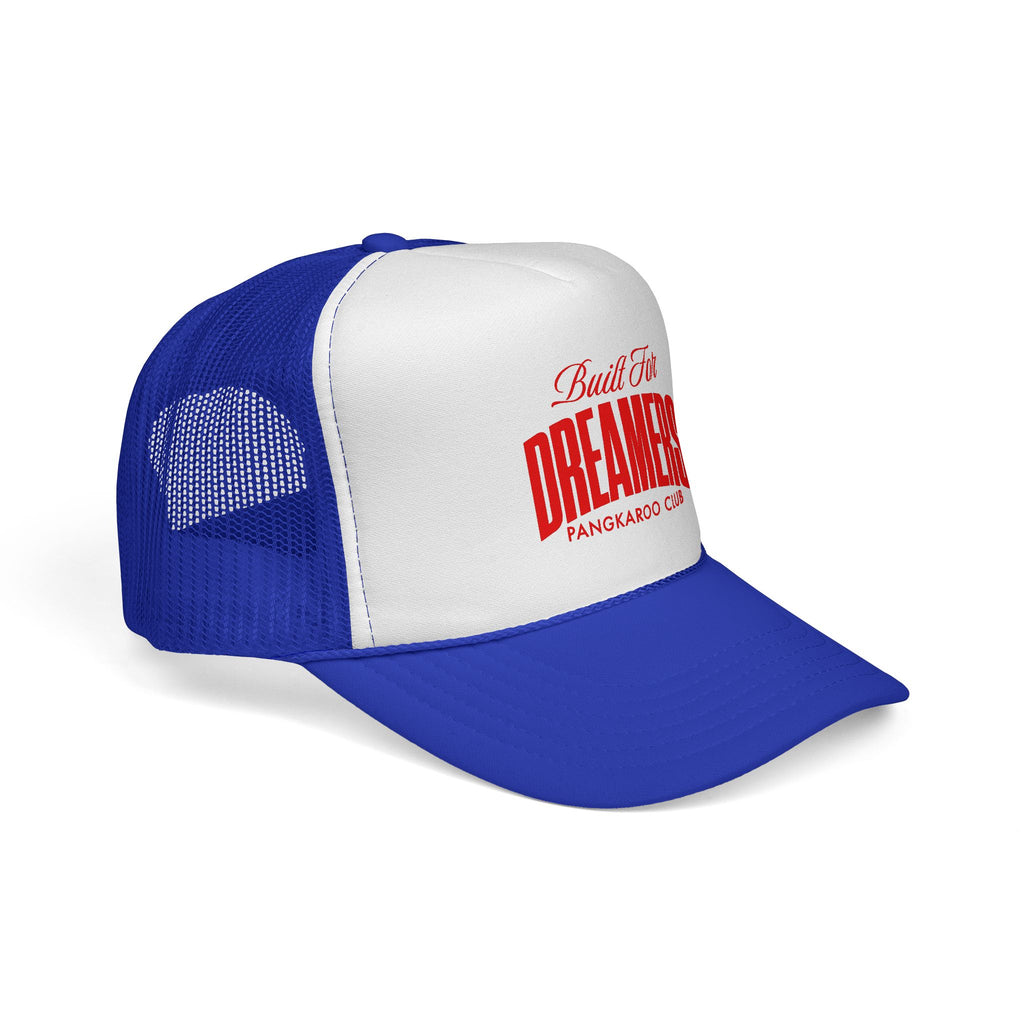 Built For Dreamers Trucker Cap | Retro Script Red Logo