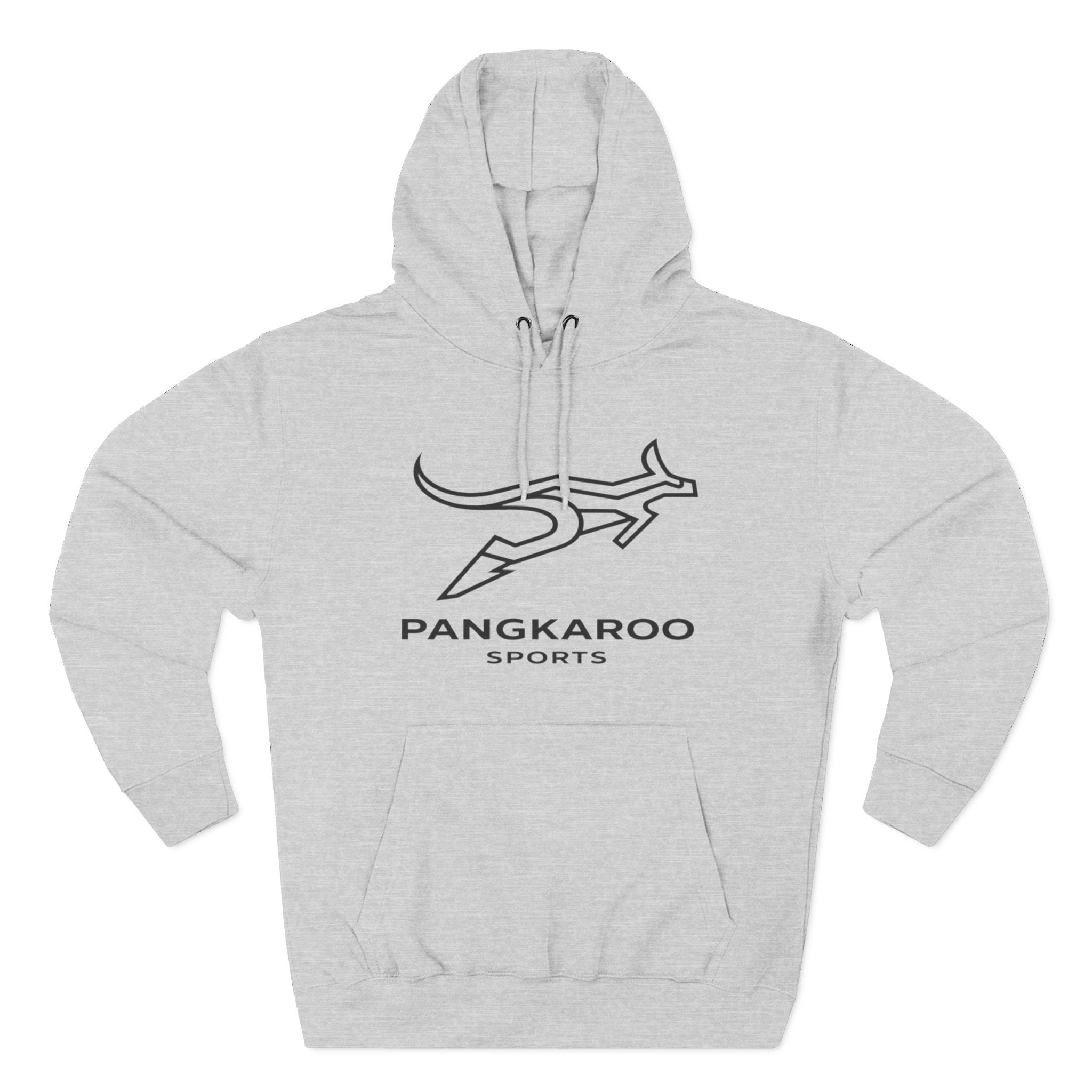 Pangkaroo Logo Hoodie — Minimalist Three-Panel Fleece Pullover