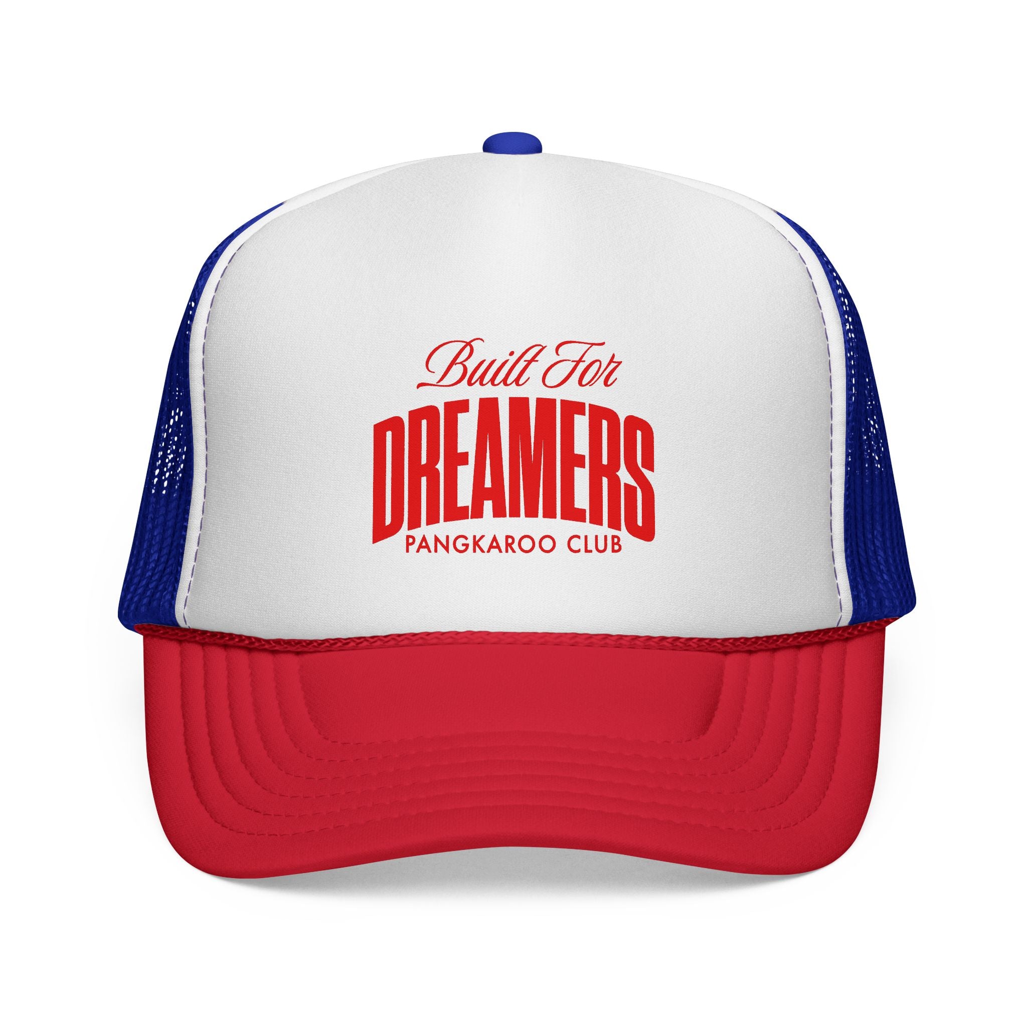 Built For Dreamers Trucker Cap | Retro Script Red Logo