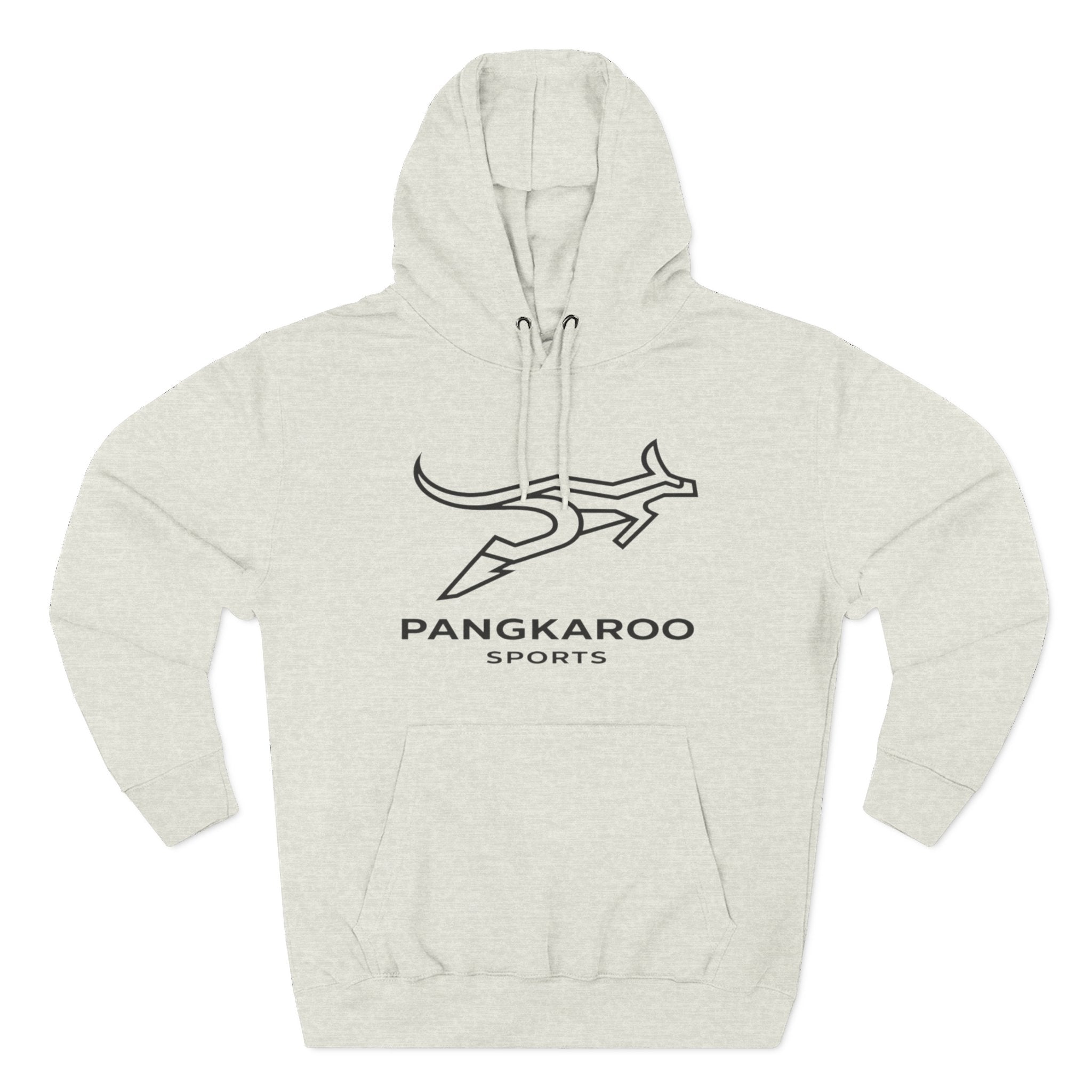 Pangkaroo Logo Hoodie — Minimalist Three-Panel Fleece Pullover