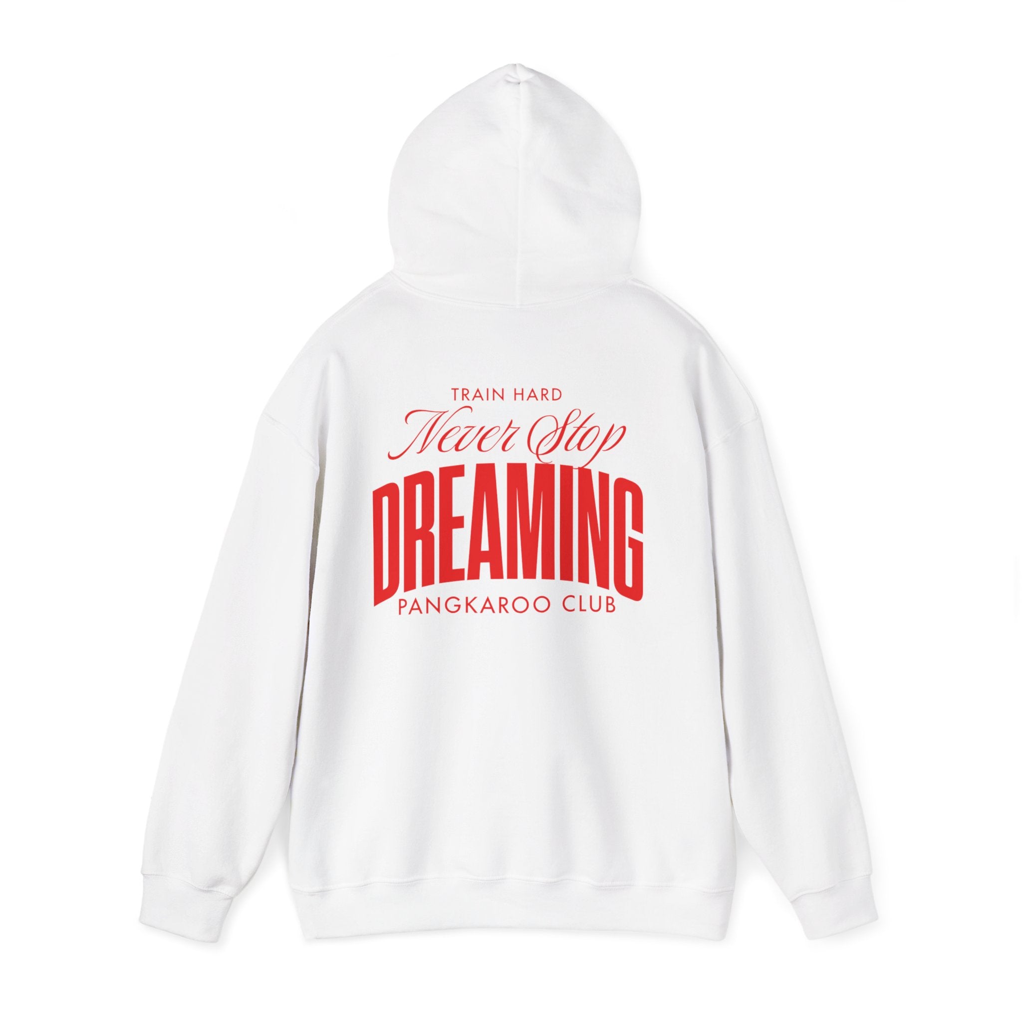 Never Stop Dreaming Hoodie — Inspirational Graphic Hooded Sweatshirt