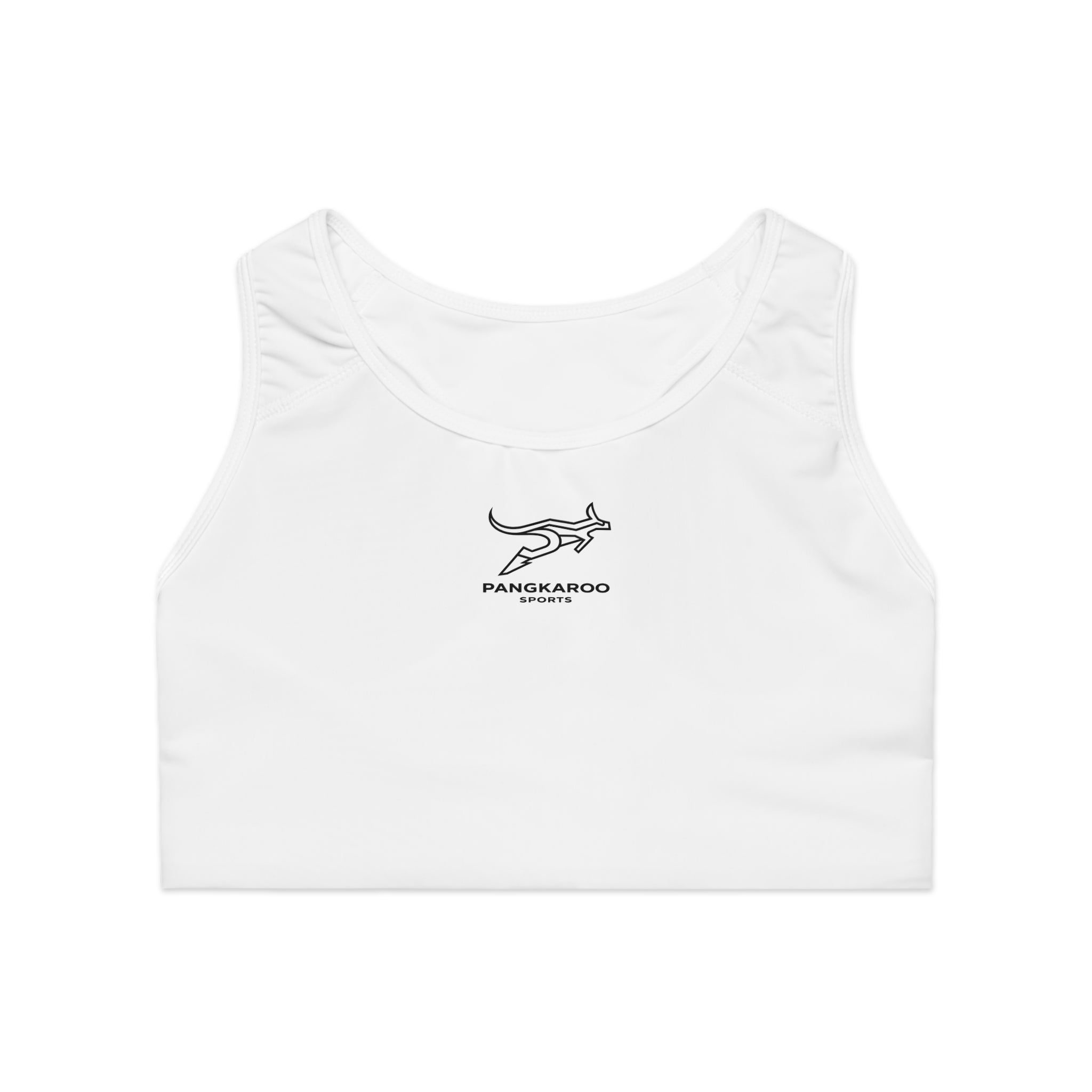 Pangkaroo Logo Sports Bra — Minimal Activewear Crop Top