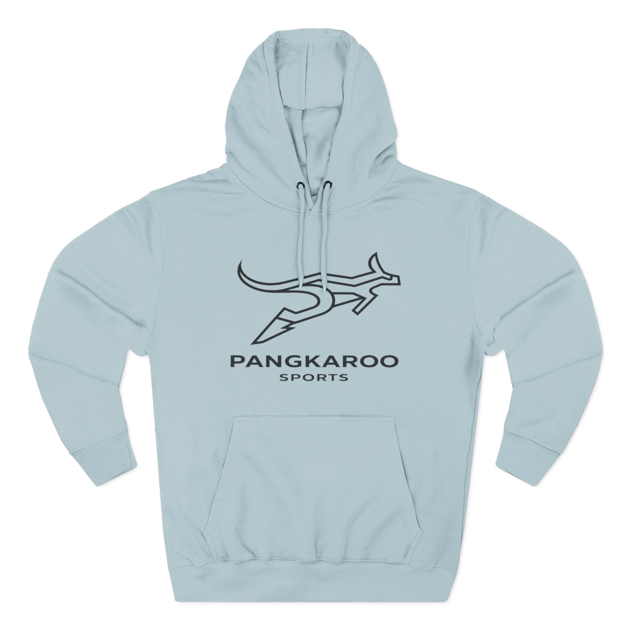 Pangkaroo Logo Hoodie — Minimalist Three-Panel Fleece Pullover