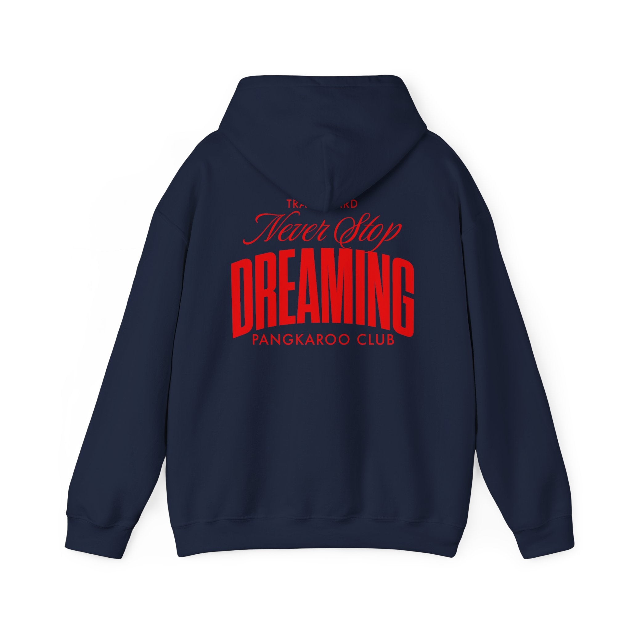 Never Stop Dreaming Hoodie — Inspirational Graphic Hooded Sweatshirt