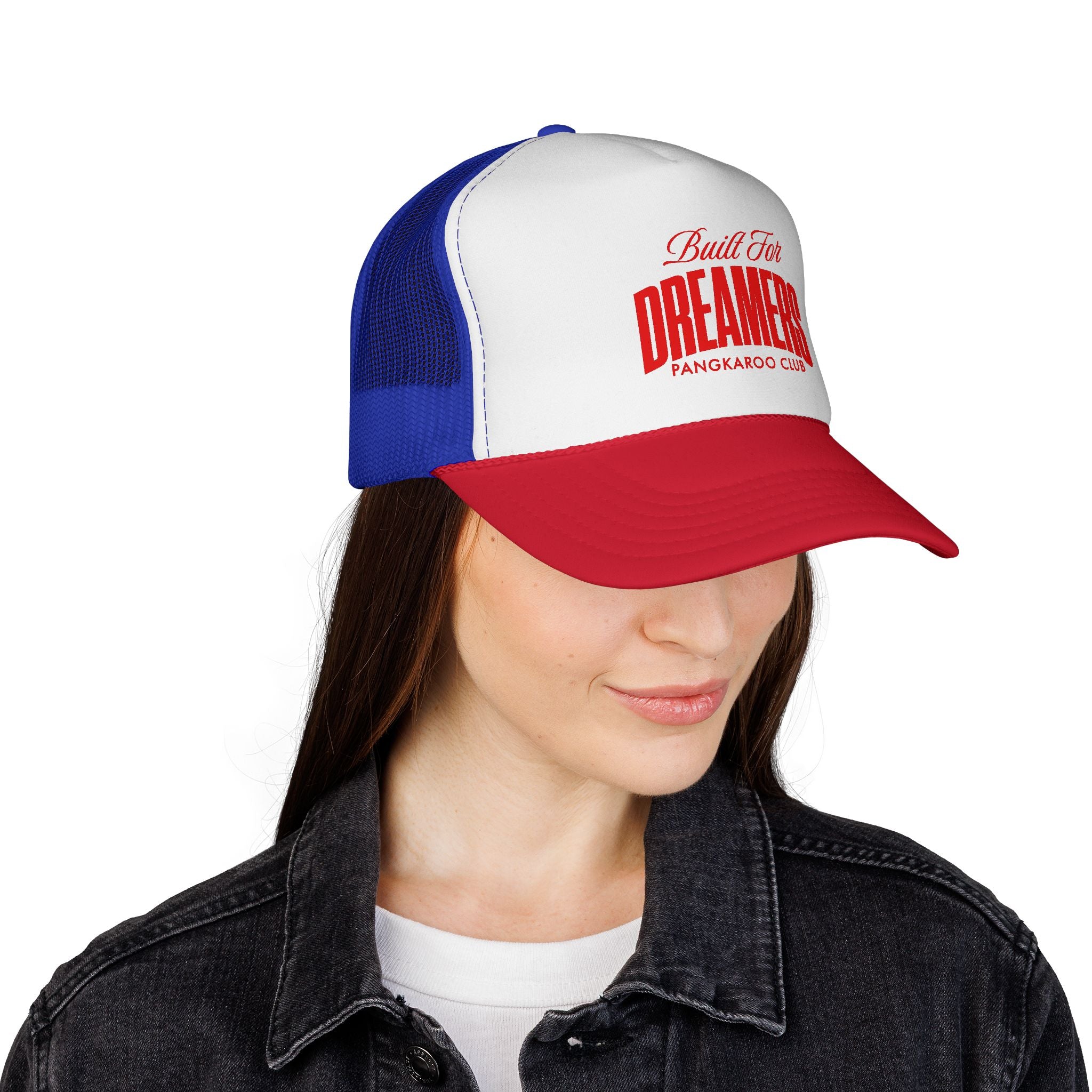 Built For Dreamers Trucker Cap | Retro Script Red Logo