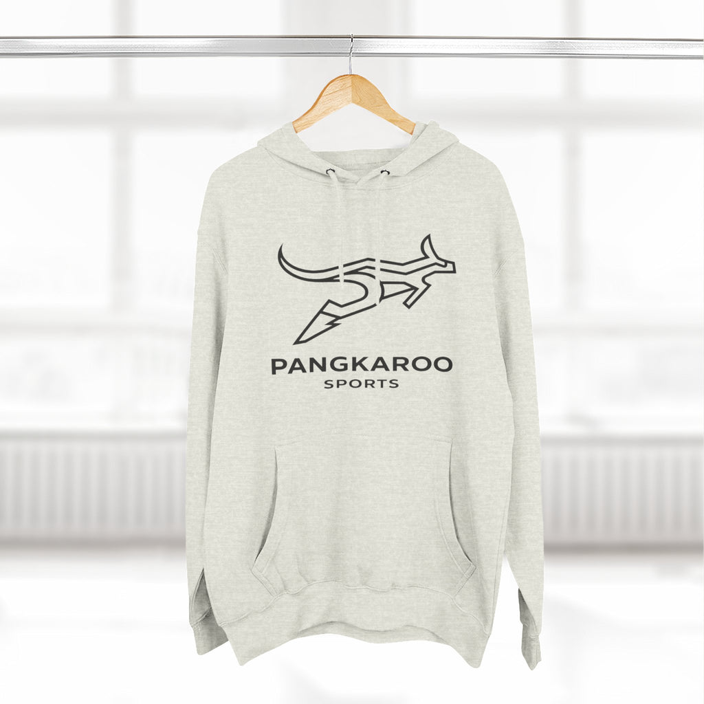Pangkaroo Logo Hoodie — Minimalist Three-Panel Fleece Pullover
