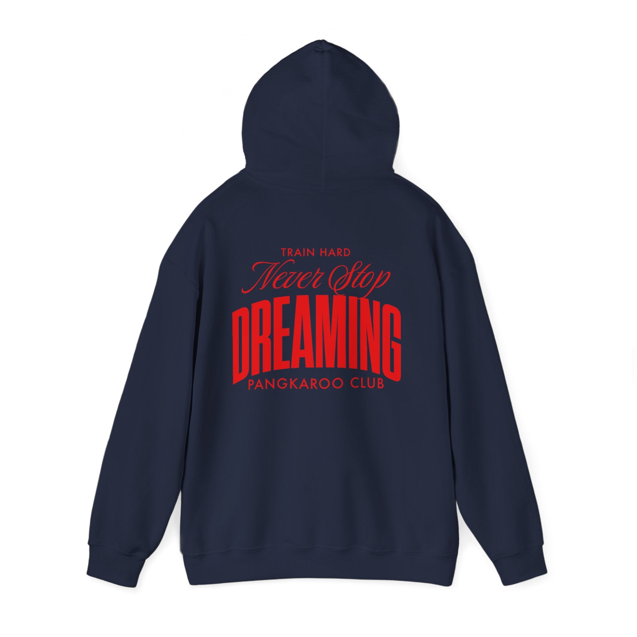 Never Stop Dreaming Hoodie — Inspirational Graphic Hooded Sweatshirt